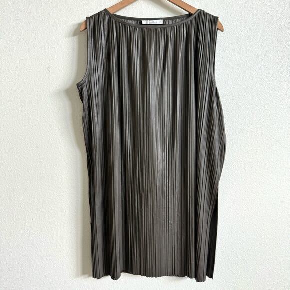 Max Mara Osso Pleated Dary Gray Tunic Women’s Large NWT - Picture 2 of 8